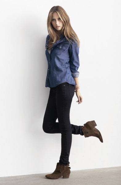 Country Road Indigo Western shirt $99; white slub tunic $49.95; Late Night Darted Knee Detailed jean $129; Rich Brown Tess Suede ankle boot $199. www.countryroad.com.au Country Road Indigo Western shirt $99; white slub tunic $49.95; Late Night Darted Knee Detailed jean $129; Rich Brown Tess Suede ankle boot $199. www.countryroad.com.au
