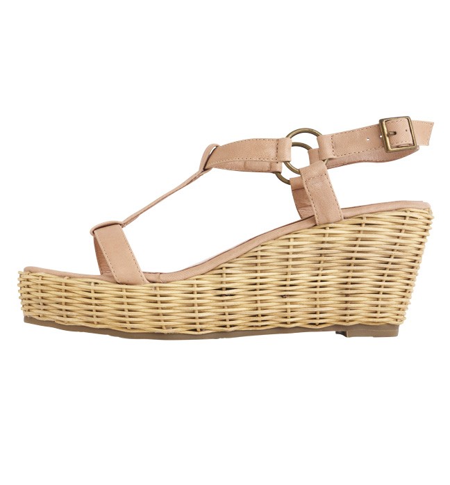 Sambag Camel Leather Straw Wedge $175. www.sambag.com.au