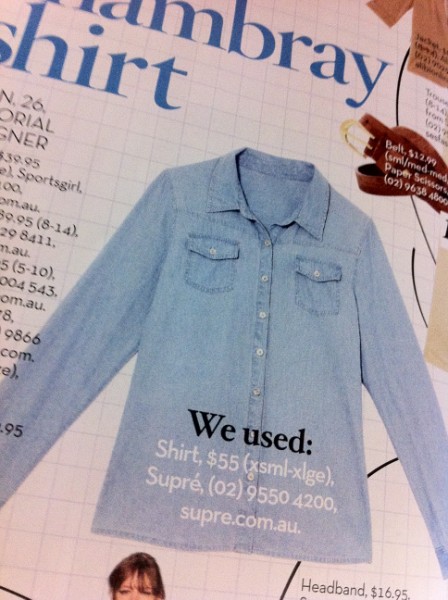 The Chambray Shirt. Oh, so 1990.