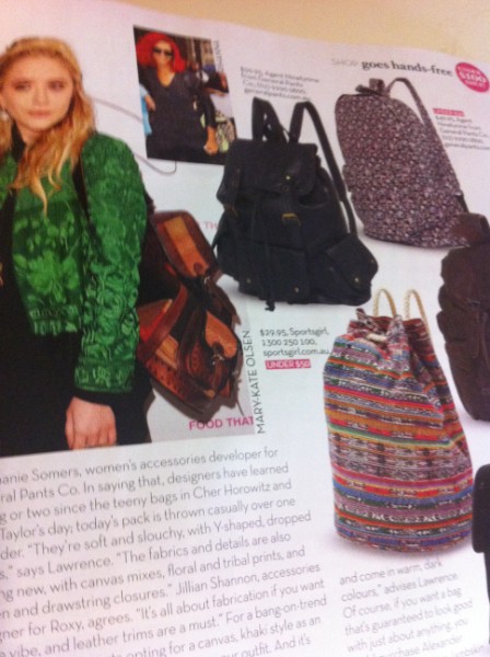 Backpacks as handbags. SO practical. Don't forget your baby wipes.