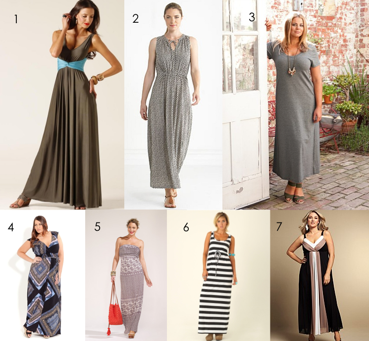 types of maxi dresses