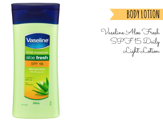 Body Lotion: Vaseline Aloe Fresh