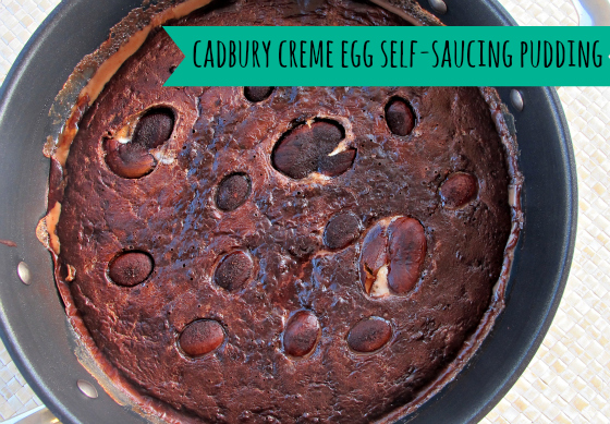 Cadbury Creme Egg self-saucing pudding