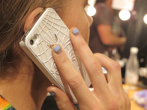Essie Australia for Michael Lo Sordo | MBFWA 2013 | Chincilly on the base, Bikini So Teeny as a feature on top 