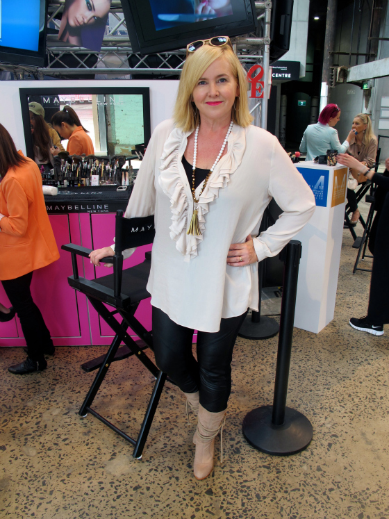 MBFWA outfit day 2: Luxe Deluxe leather and ponte pants; Mela Purdie shirt; Zoe Kratzmann boots; Red Phoenix Emporium necklace