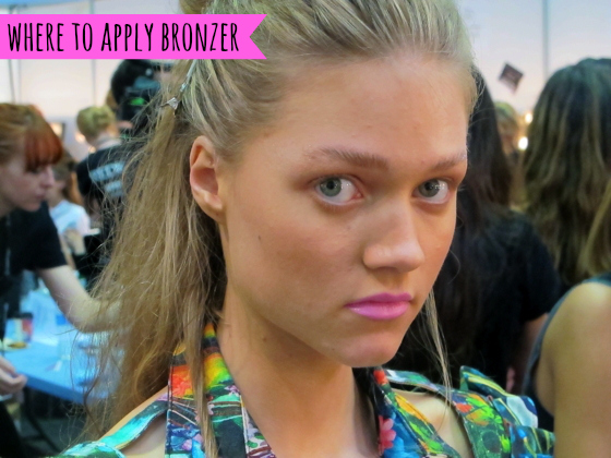 Where to apply bronzer