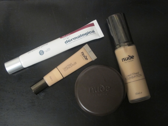 Nude by Nature mineral foundation | Dermalogica skinperfect primer