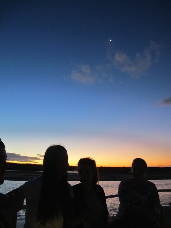 Sunset over the Noosa River on the Noosa Ferry sunset cruise