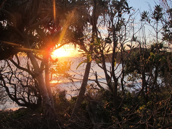 Sunrise over Granite Bay, Noosa National Park, Sunshine Coast, Queensland, Australia