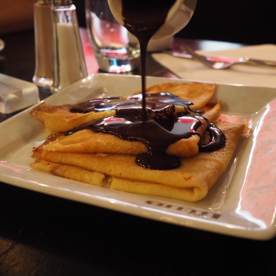 chocolate crepes Paris France
