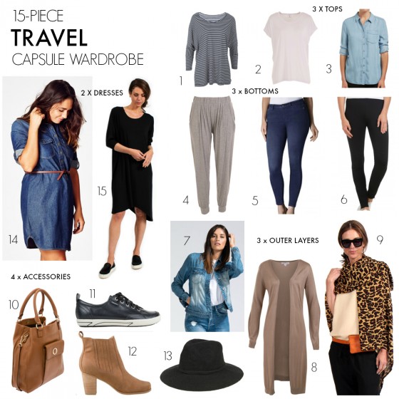 15-piece travel capsule wardrobe | Styling You | how to pack for a holiday