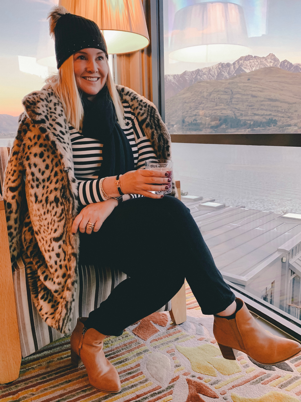 Brave + True coat Styling You The Label top and cashmere wrap Outland denim jeans FRANKiE4 Footwear EMiLY boots