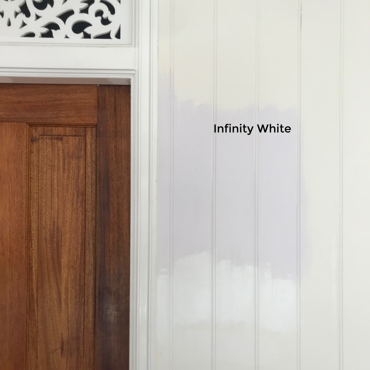 British Paints whites sample Infinity White